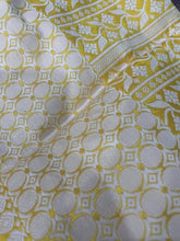 Golden Yellow Assam Silk Saree with White Embroidery - Saree - Aakritee - S10706